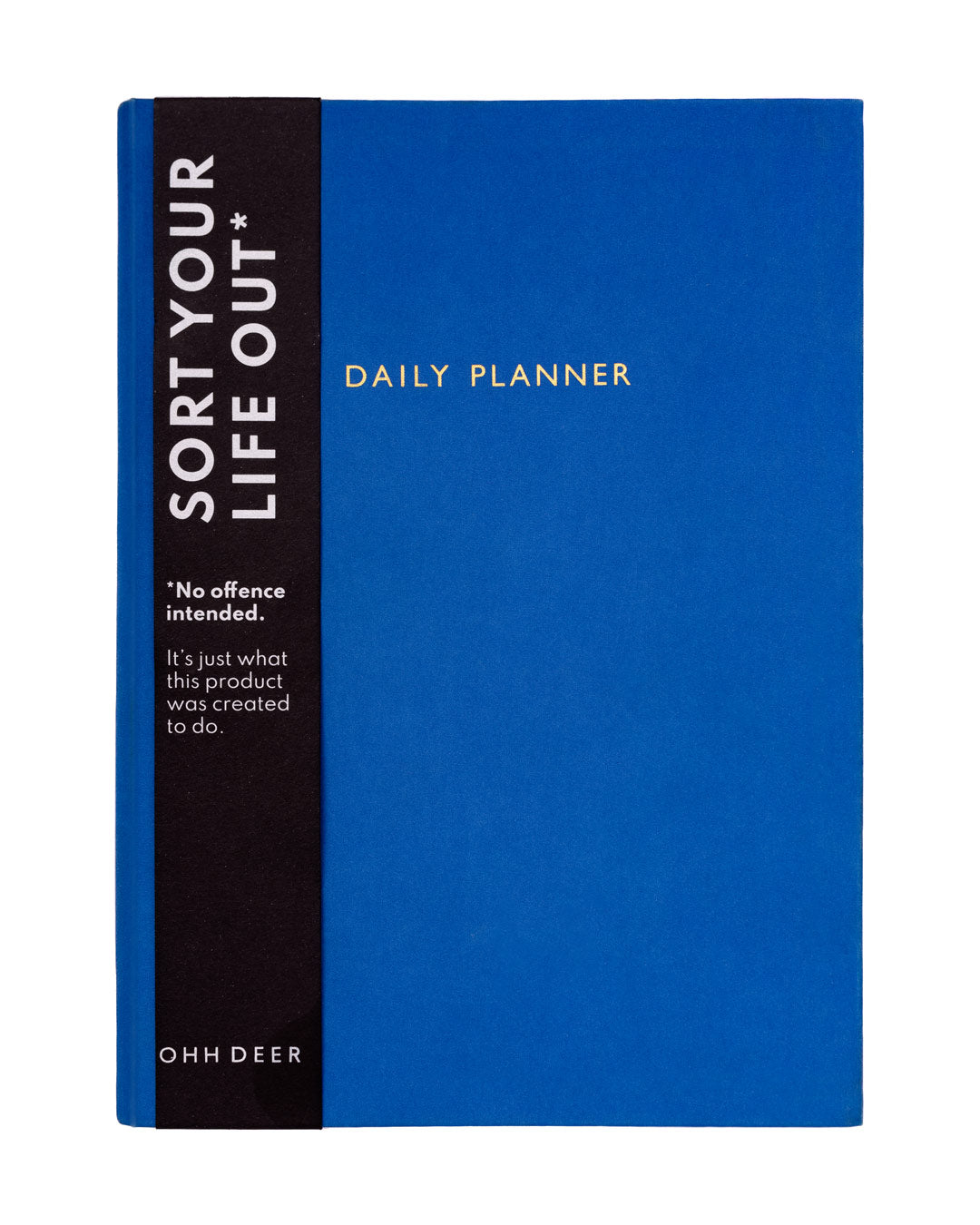 Ohh Deer Daily Planner Notebook | A5 Undated Diary | To Do List, Hourly Schedule, Priorities | Sort Your Life Out | Day To Day Planner | Blue