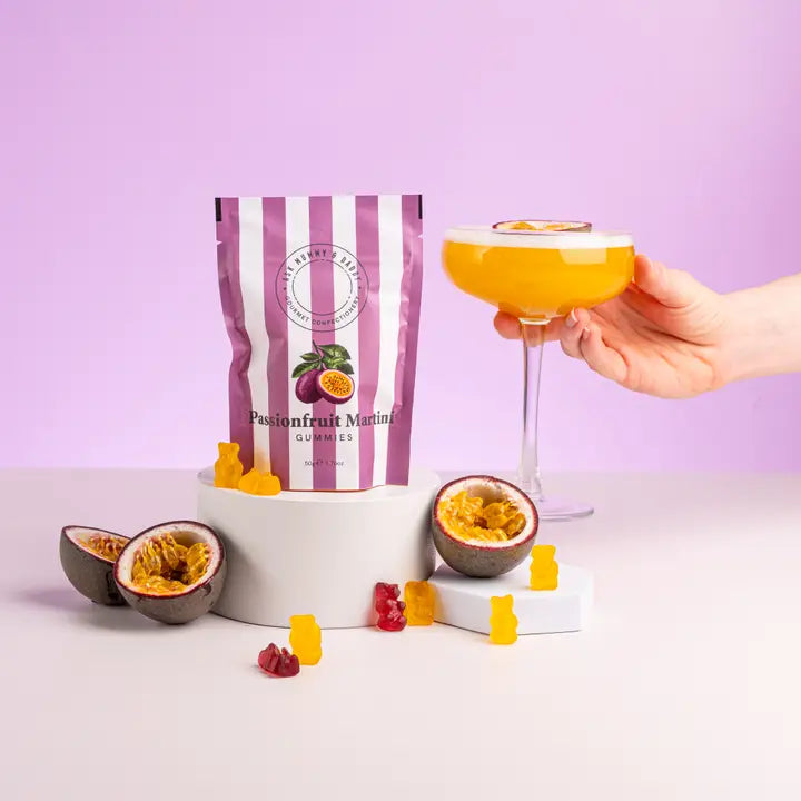 Cocktail Flavoured Gummies, Passionfruit Martini