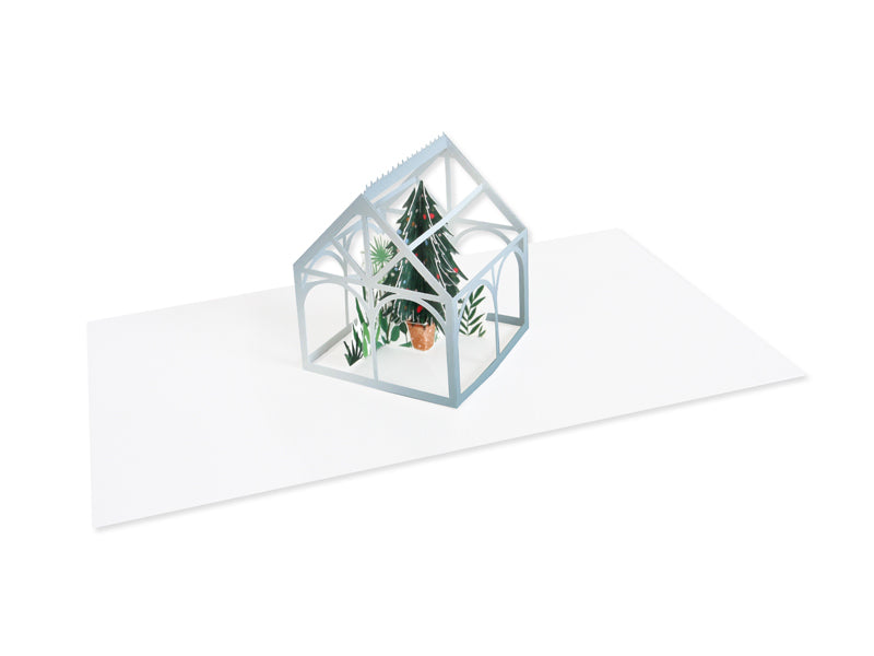 Winter Greenhouse 3D Layered Greeting Card