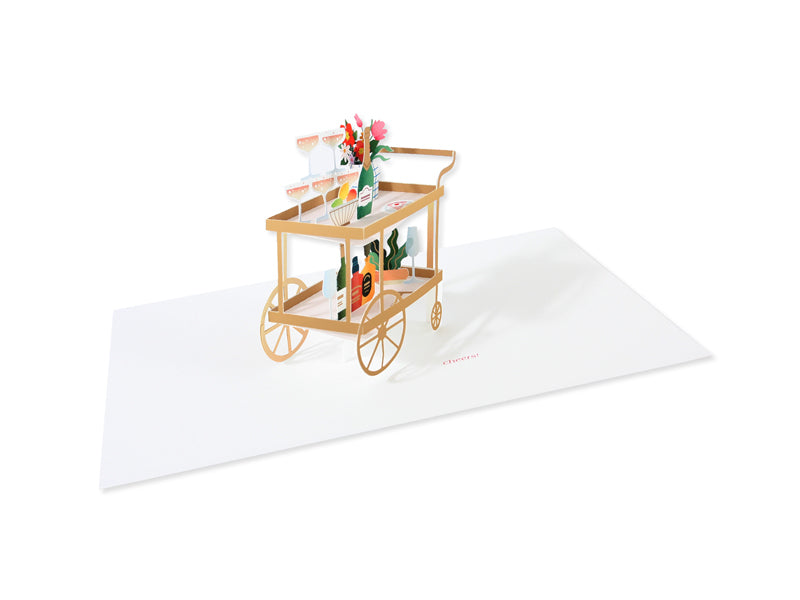 Bar Cart 3D Layered Greeting Card