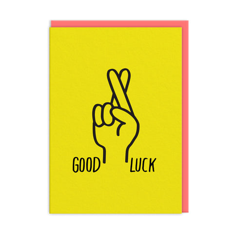 Fingers Crossed Good Luck Card