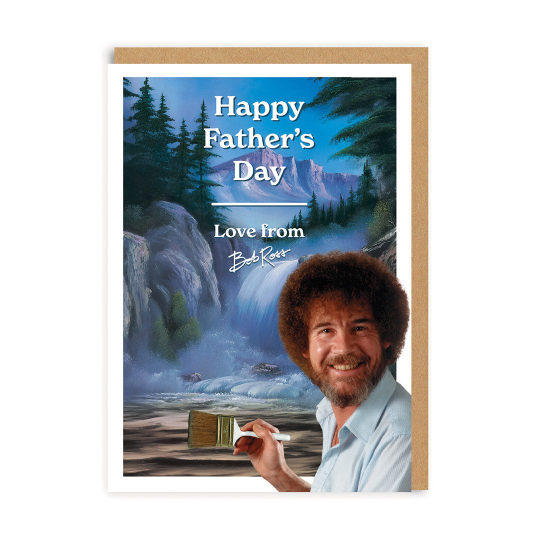Father’s Day Cute Happy Father’s Day Love Bob Ross Greeting Card