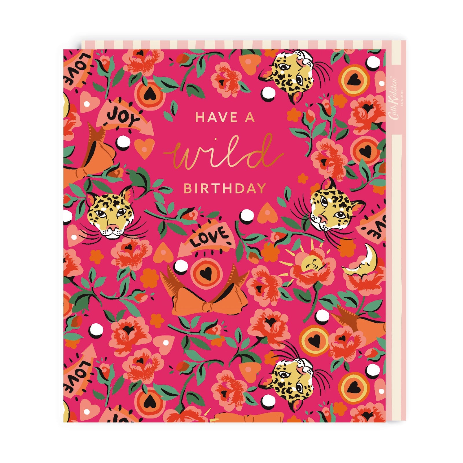 Tiger Floral Large Birthday Card