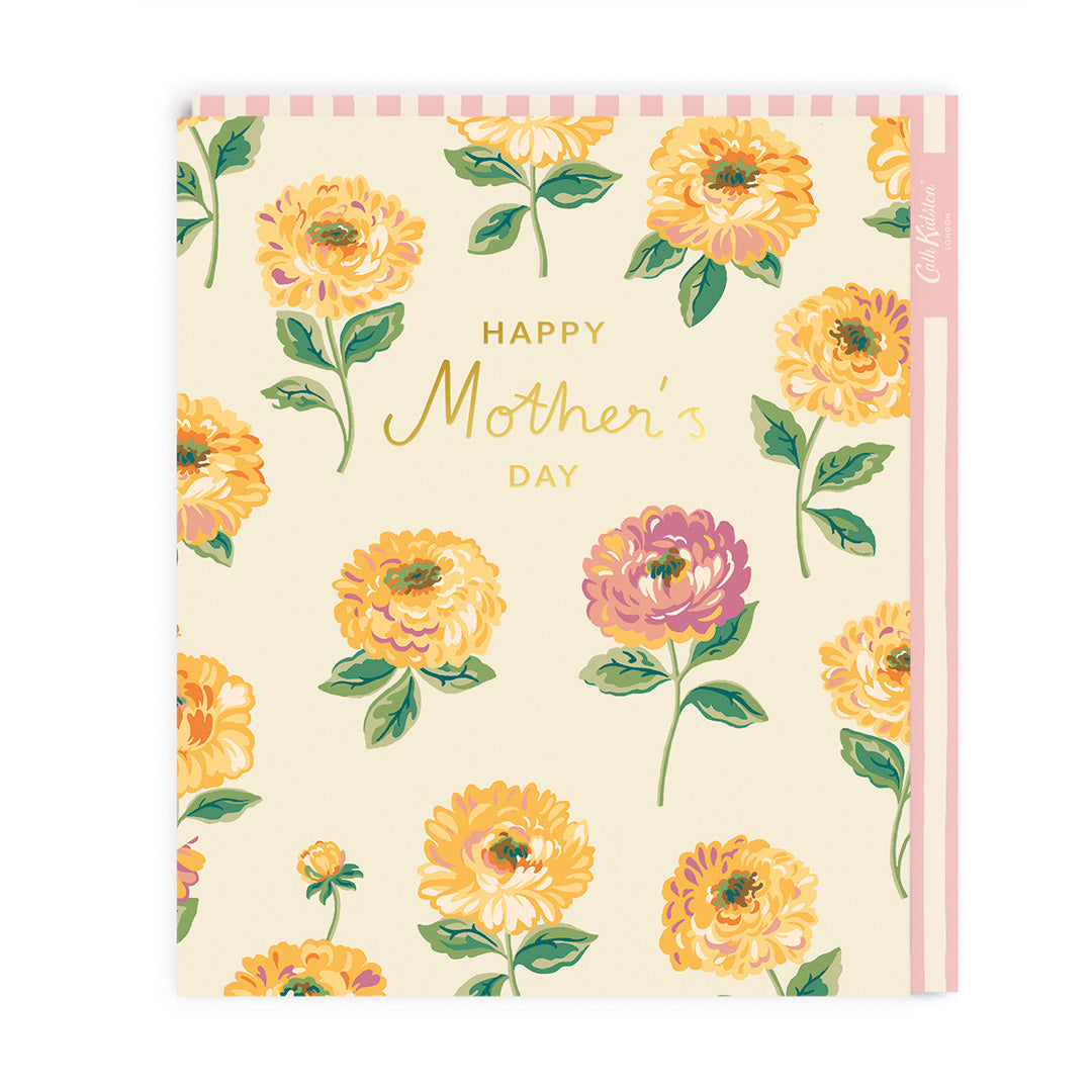 Peony Print Cream Happy Mother’s Day Card
