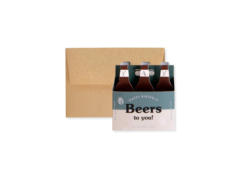 Beers To You 3D Layered Greeting Card