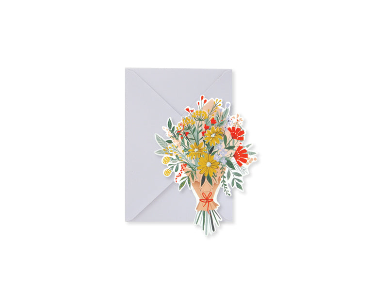 Wildflowers 3D Layered Greeting Card
