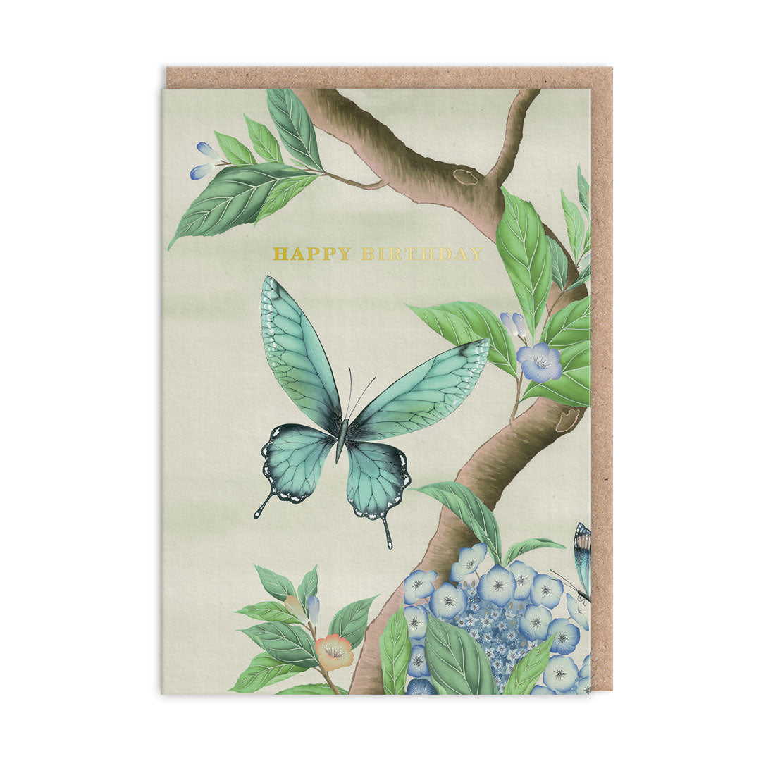 Butterfly Blue Birthday Card