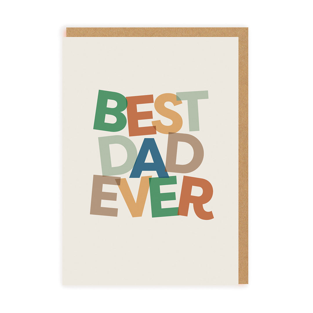 Best Dad Ever Typographic Father’s Day Card