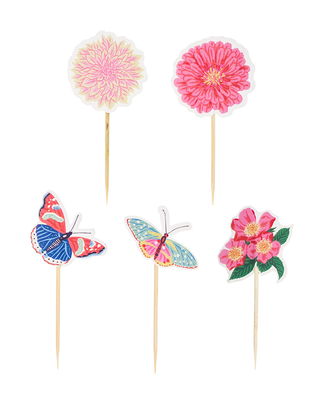 A Floral Bake Cake Topper Set