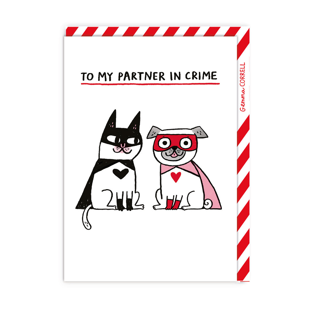 Partner in Crime Superhero Valentine’s Day Card