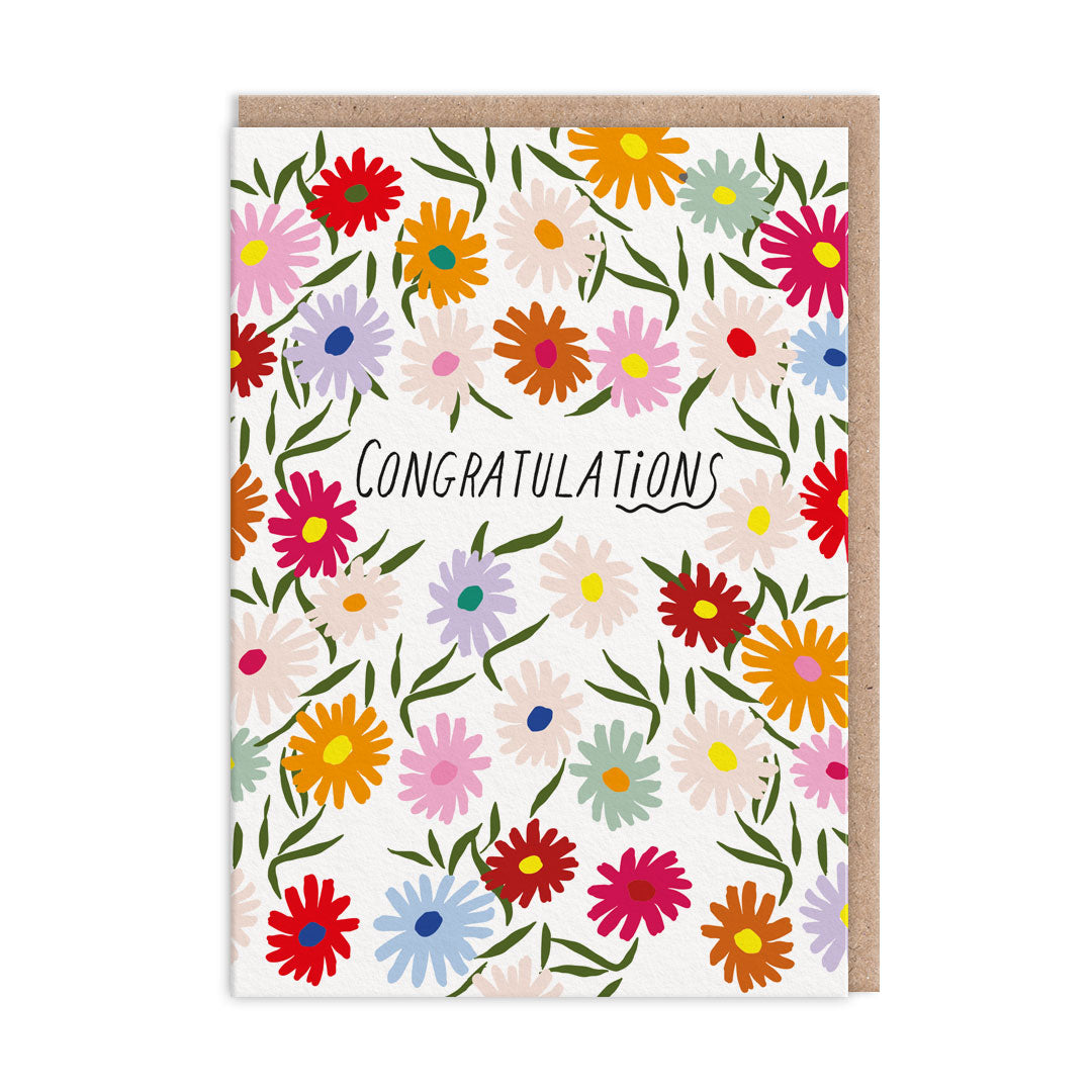 Flowers Congratulations Card