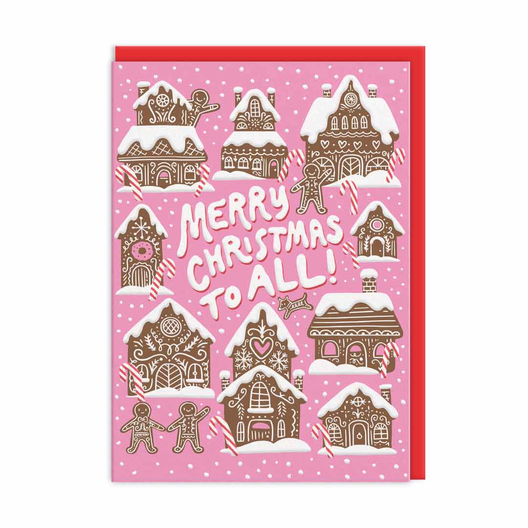 Ginger Bread Houses Christmas Card
