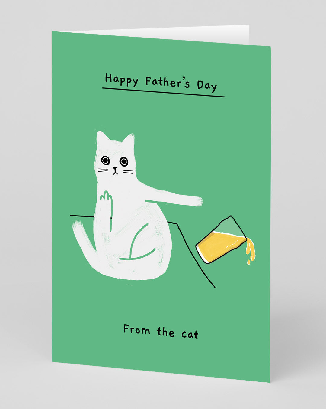 Father’s Day Funny Happy Father’s Day From The Cat Greeting Card