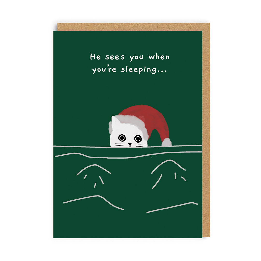 He Sees You When You’re Sleeping Christmas Card