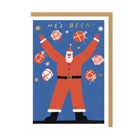 he's been christmas santa card, designed by max machen