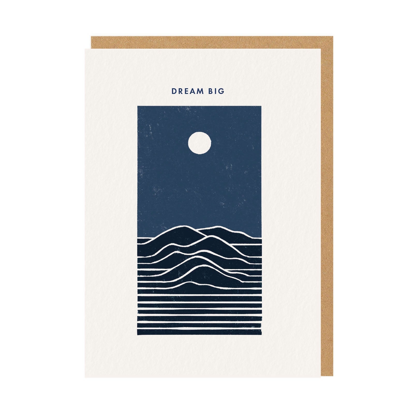 Dream Big Moon Mountains Greeting Card