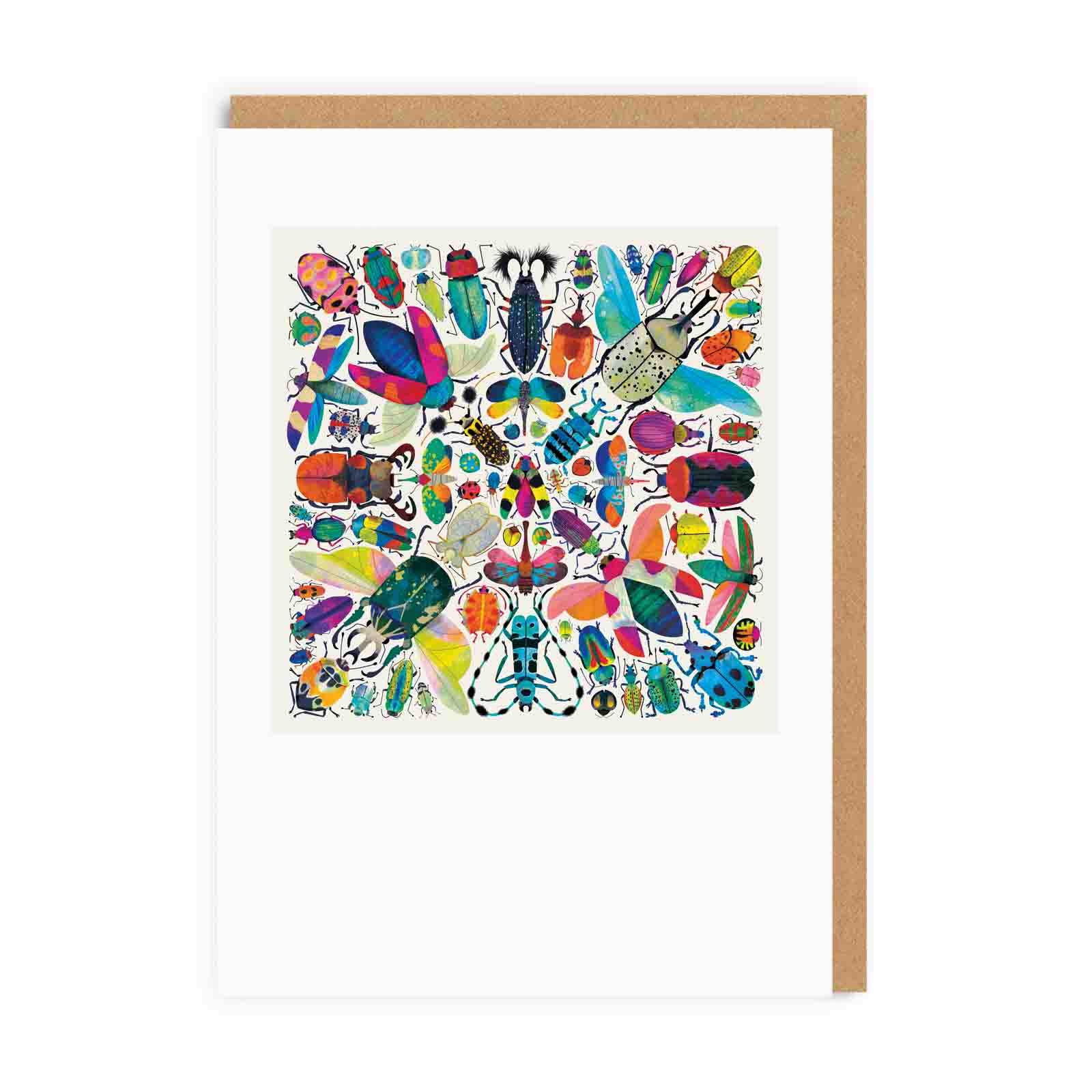 Beetle Kaleidoscope Greeting Card