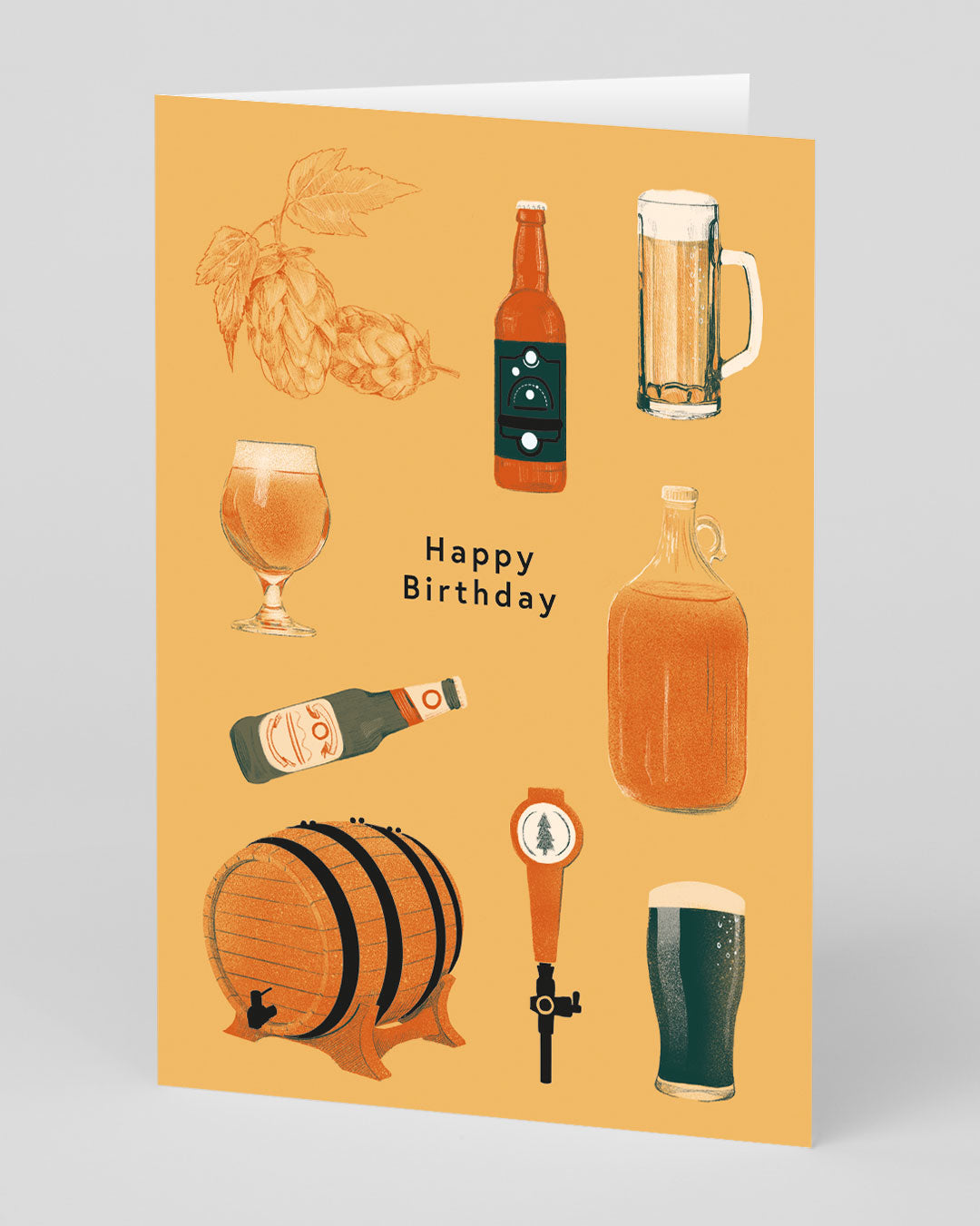 Personalised Happy Birthday Beer Card