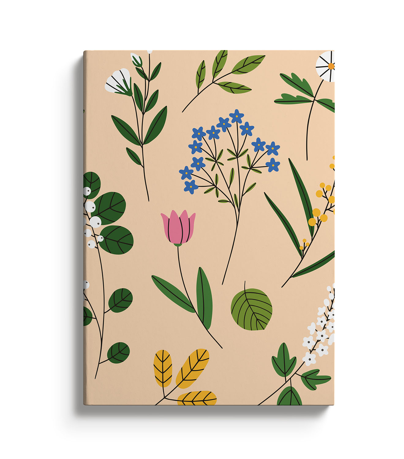 Floral Cream Notebook