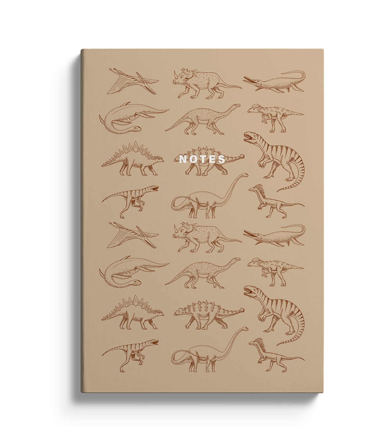 Cream Dinosaur Notebook