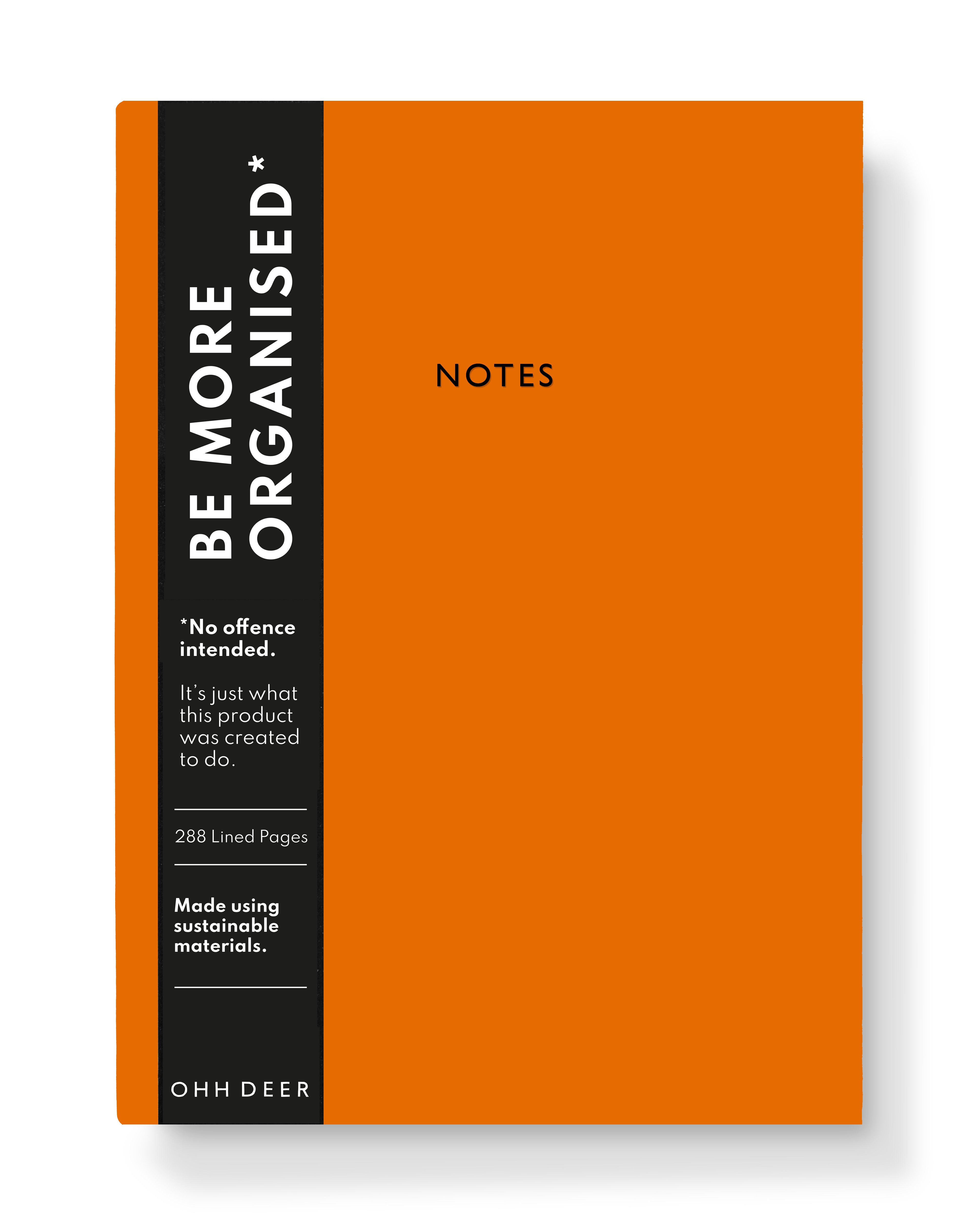 Burnt Orange Linen Notebook