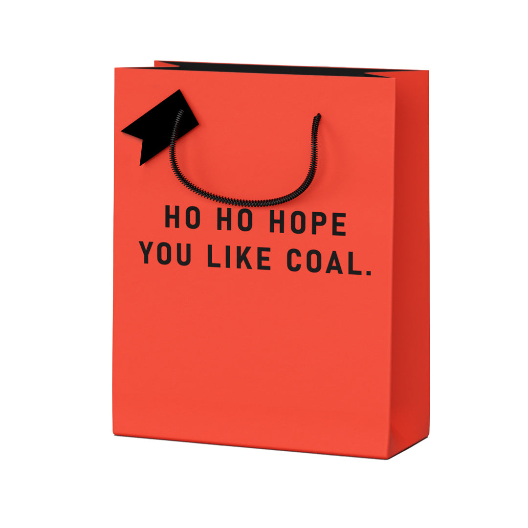 Ho Ho Hope You Like Coal Large Gift Bag