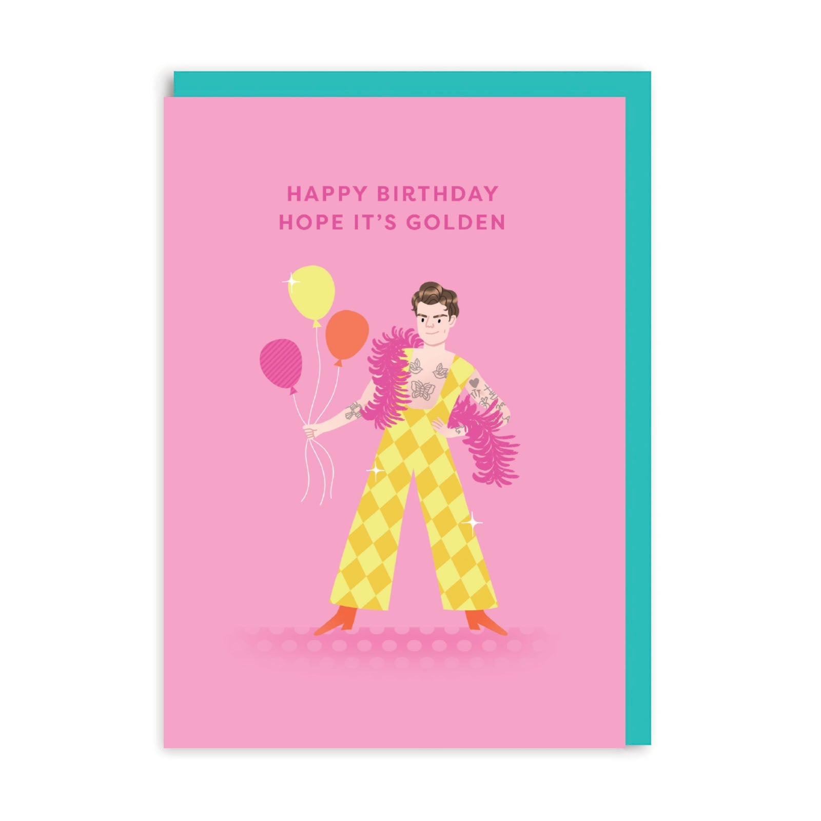 Harry Styles Golden Birthday Card