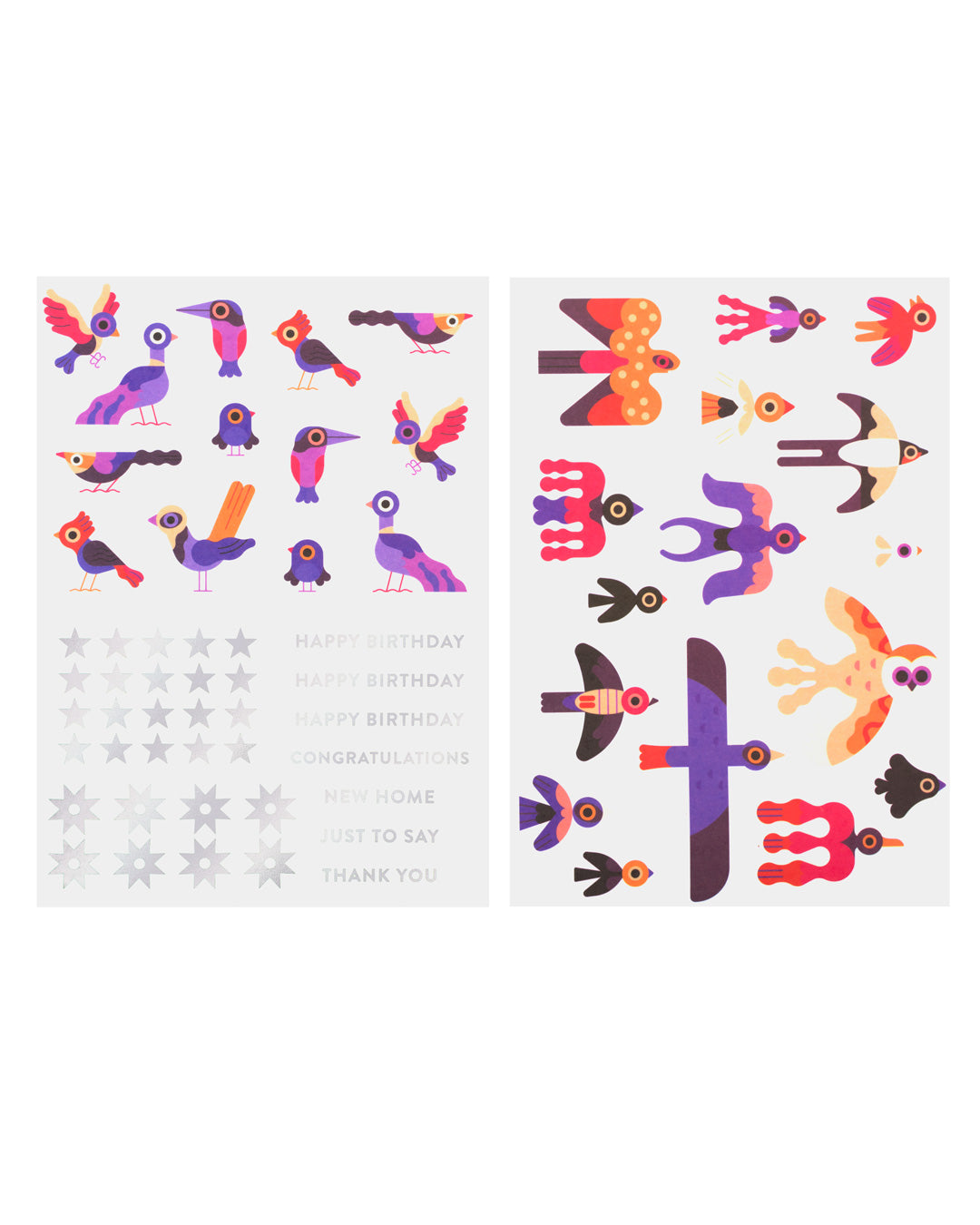 Summer Dusk Bird Sticker Set