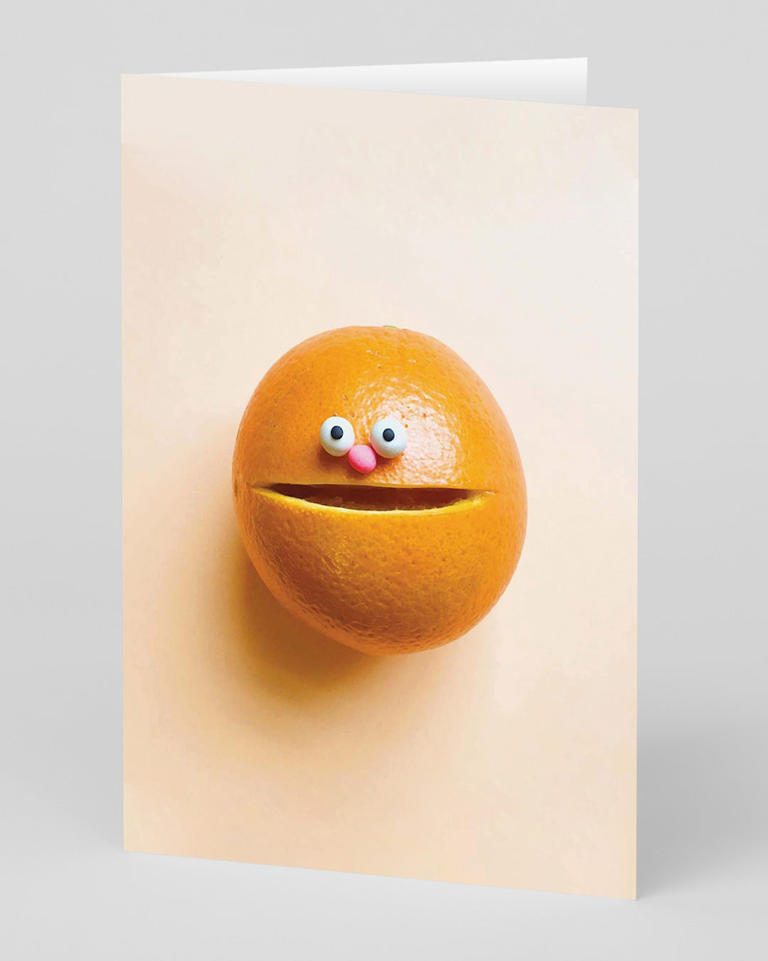 Birthday Card Smiley Face Orange Greeting Card
