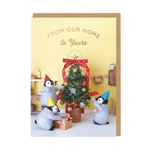penguin christmas card, designed by Say Cheese