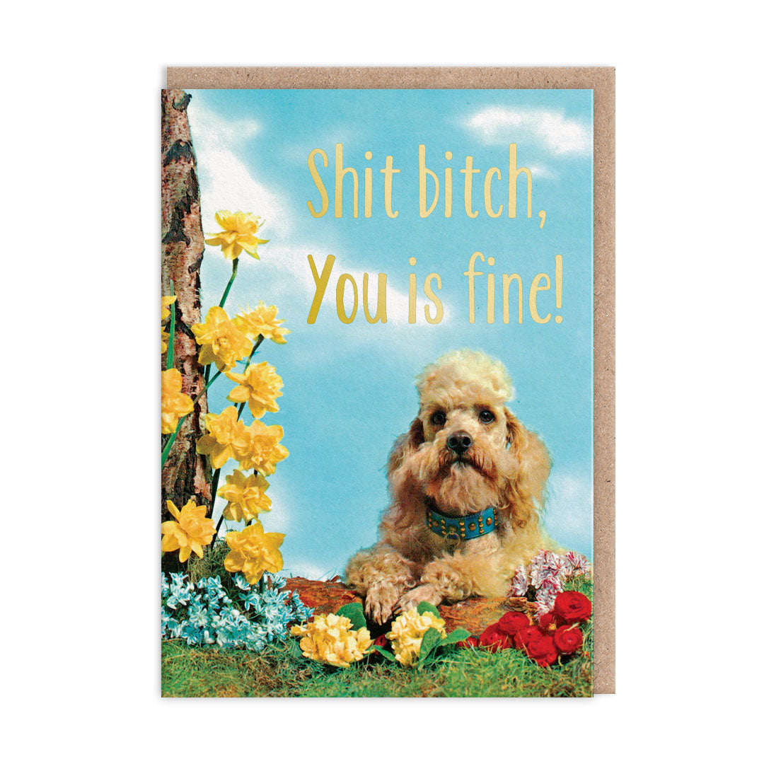Valentine’s Day | Funny Valentines Card For Dog Lovers | Bitch You Is Fine Greeting Card | Ohh Deer Unique Valentine’s Card for Her or Him | Made In The UK, Eco-Friendly Materials, Plastic Free Packaging