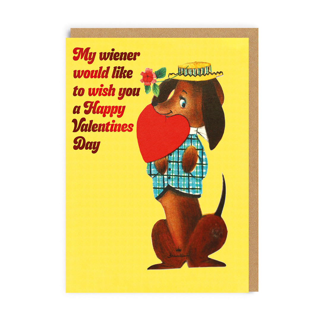 Valentine’s Day | Rude Funny Valentines Card For Dog Lovers | My Wiener Valentine’s Day Card | Ohh Deer Unique Valentine’s Card for Her or Him | Made In The UK, Eco-Friendly Materials, Plastic Free Packaging