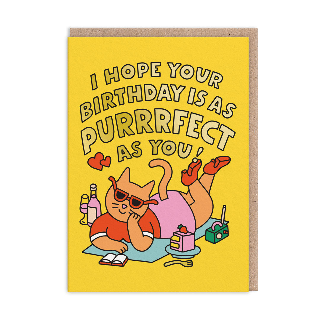 Purrrfect As You Birthday Card