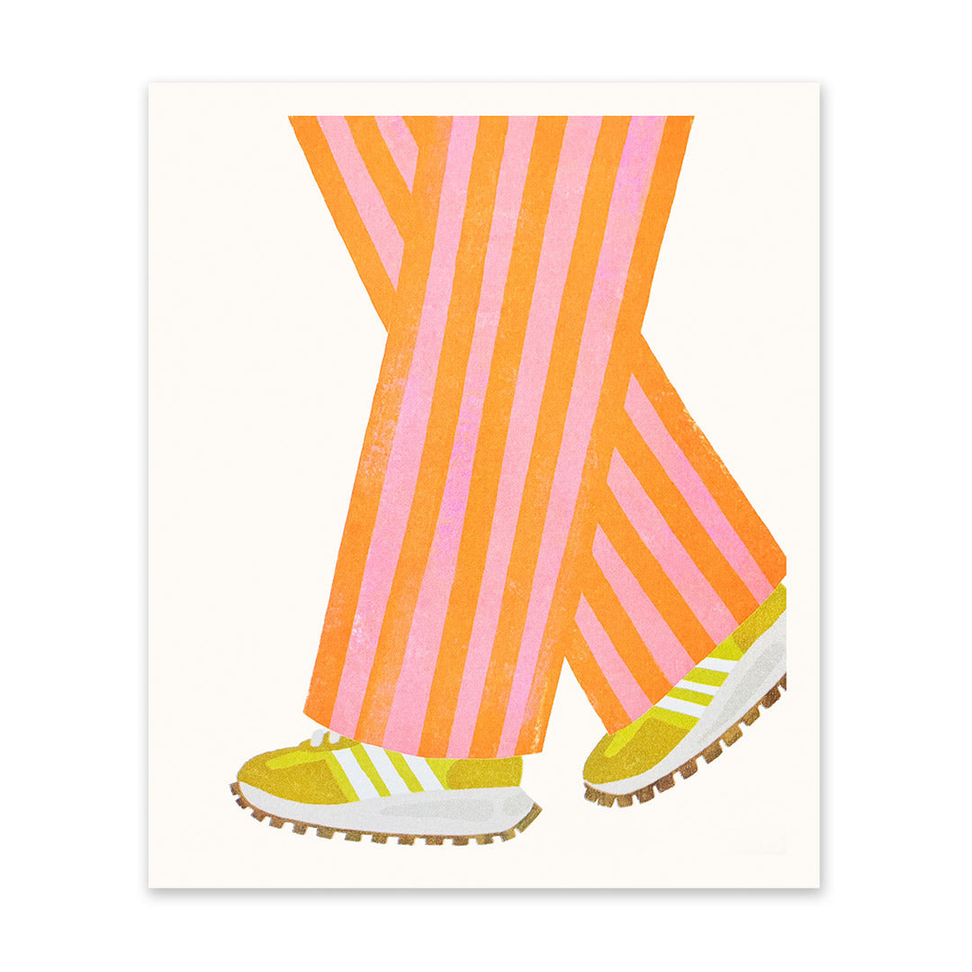 Walking Stripes Art Print