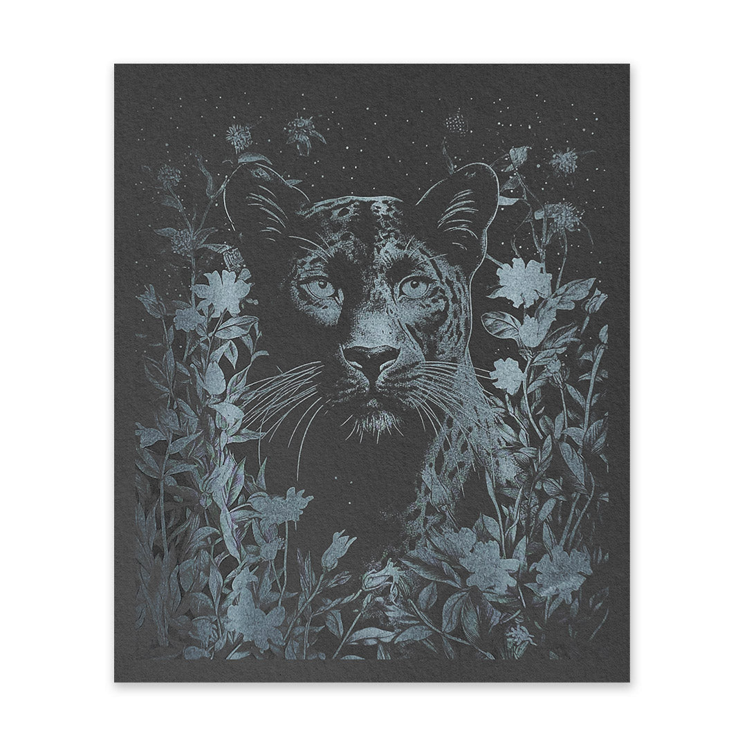 Black & White Leopard Art Print
