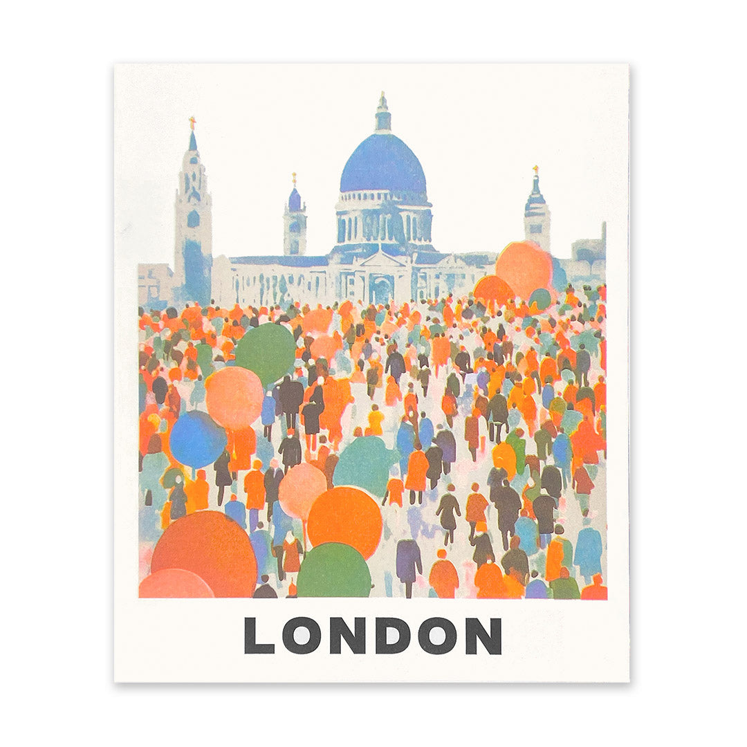 St Paul’s Cathedral with Crowd Art Print