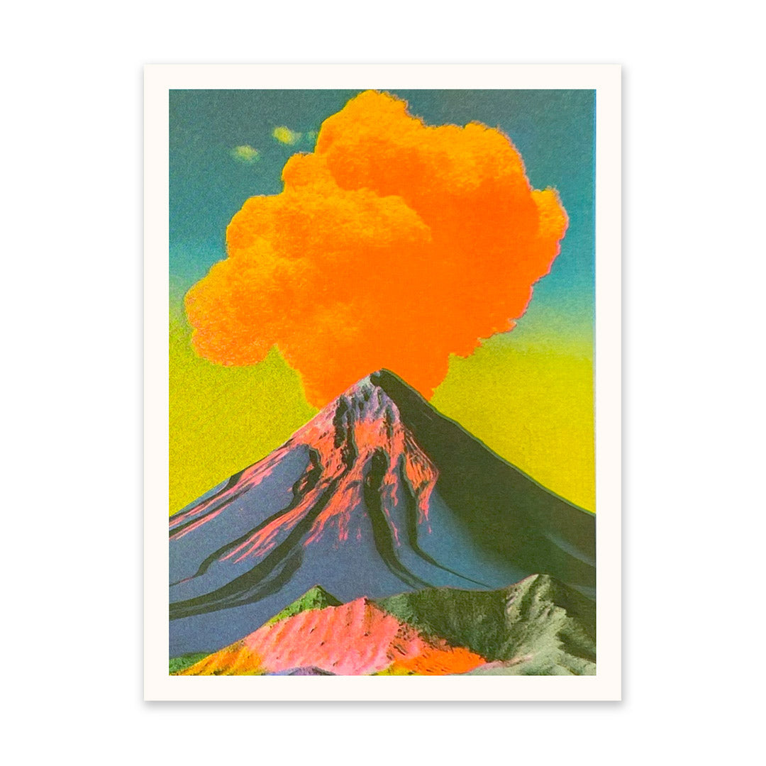 Neon Volcanoes 4 Art Print