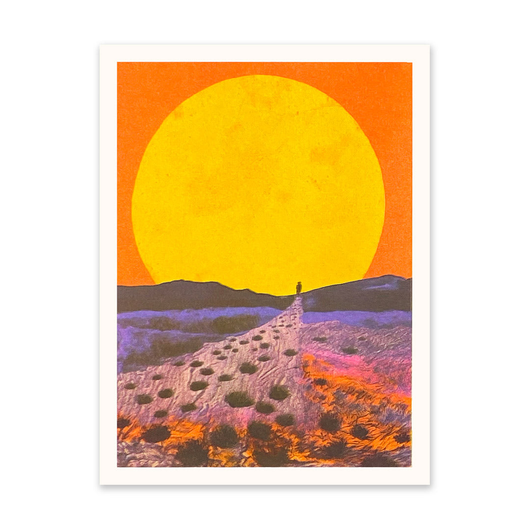 Red Sunset Landscape 1 Art Print