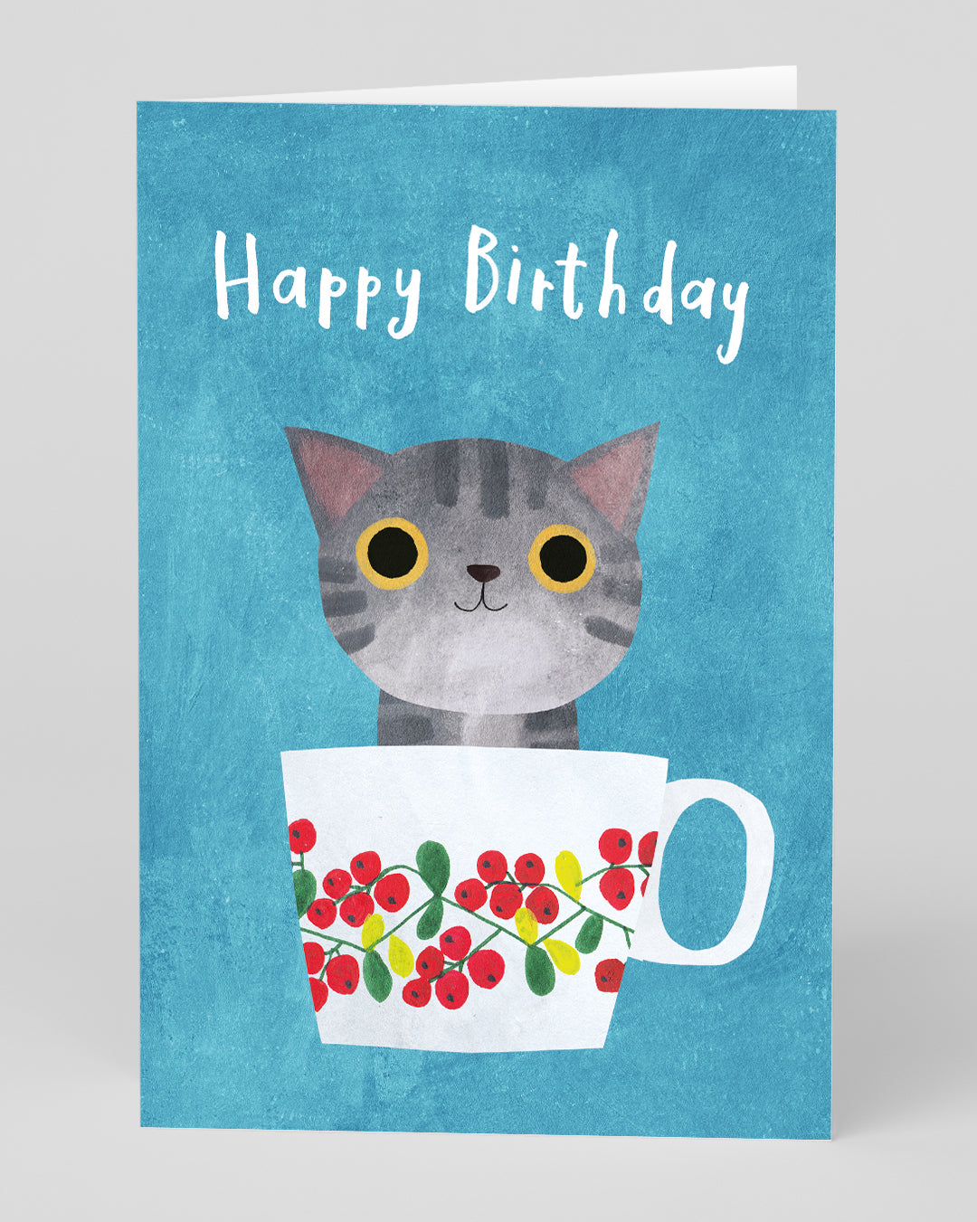 Birthday Card Teacup Kitten Birthday Card