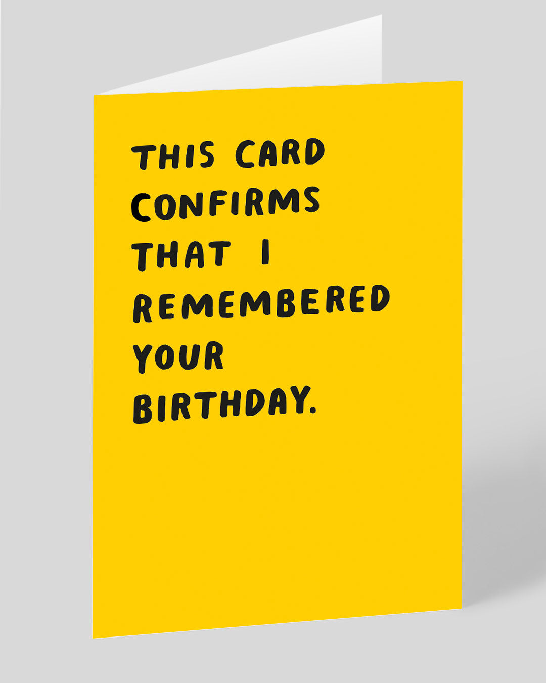 Birthday Card Confirms I Remembered Birthday Card