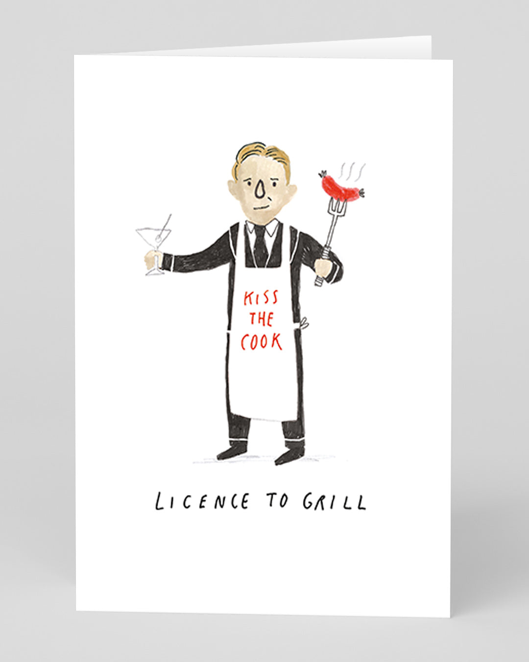 Father’s Day Funny Licence to Grill Greeting Card