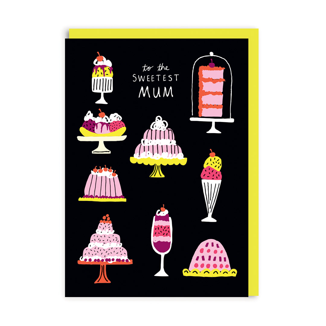 Birthday Card Sweetest Mum Cake Greeting Card