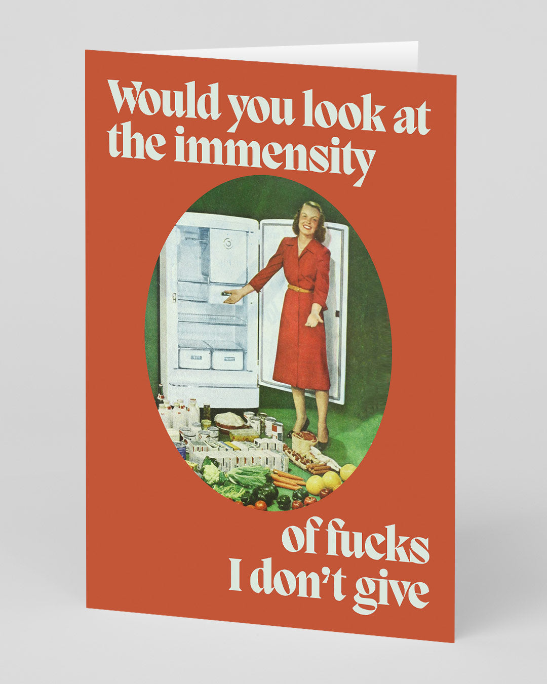 Rude Birthday Card Immensity Of Fucks Not Given Greeting Card