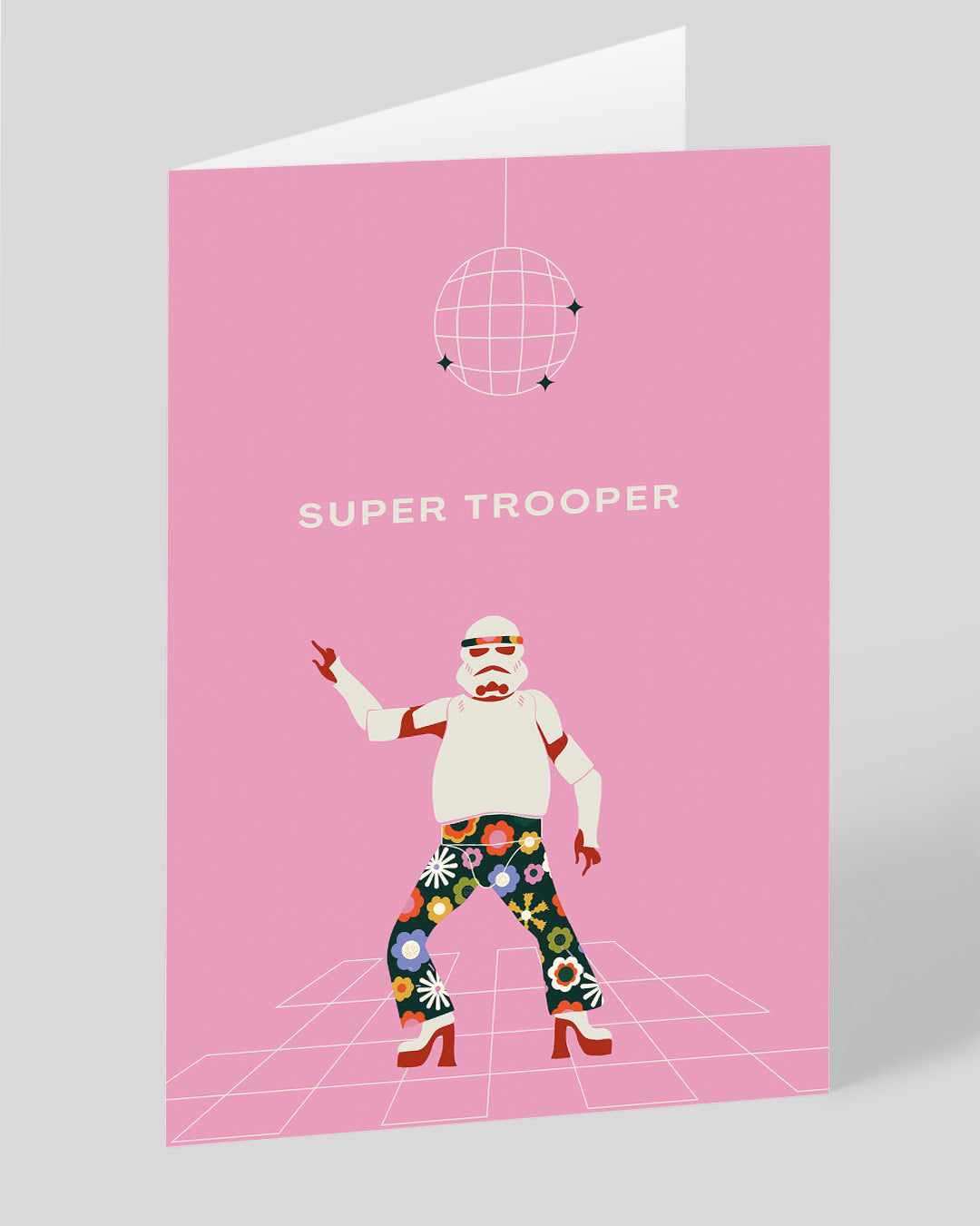 Funny Birthday Card Super Trooper Greeting Card