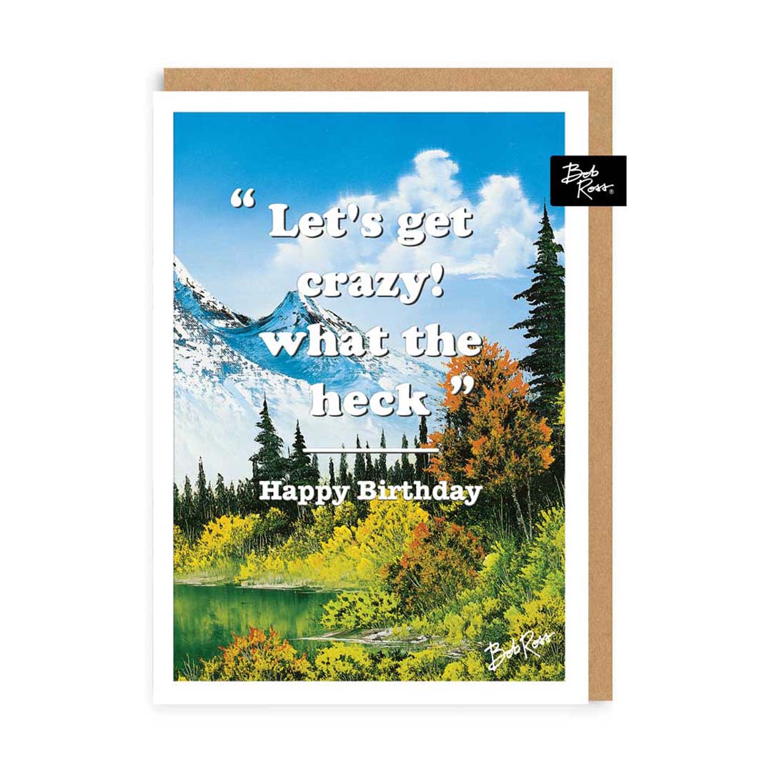 Funny Birthday Card Forest & Mountain Get Crazy Birthday Greeting card