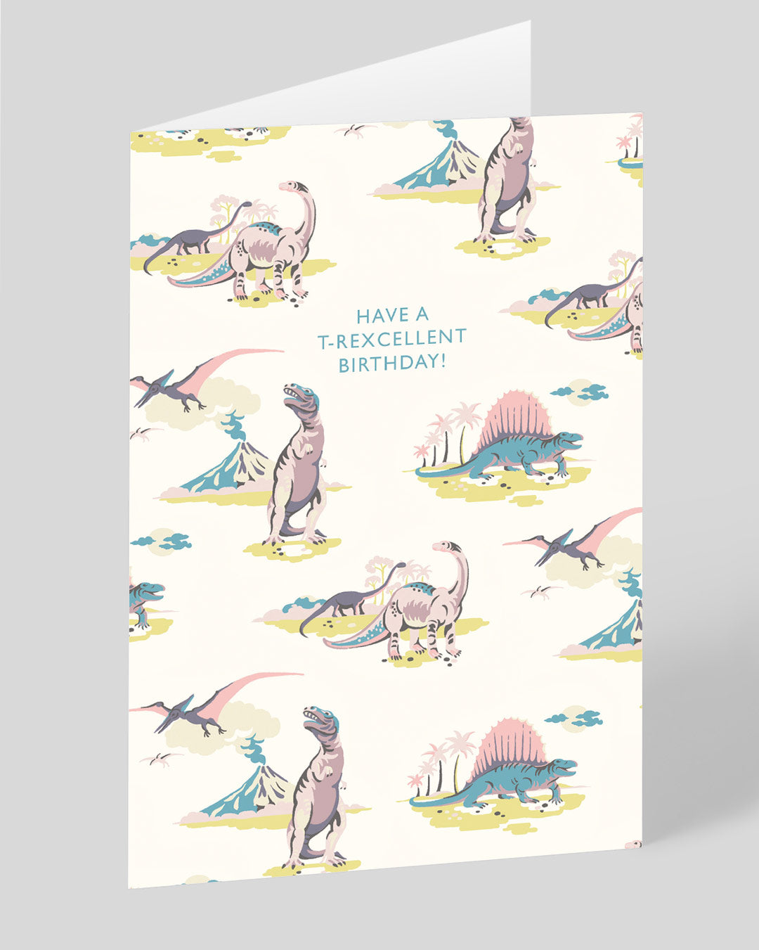 Birthday Card Pastel Dinosaurs Birthday Card