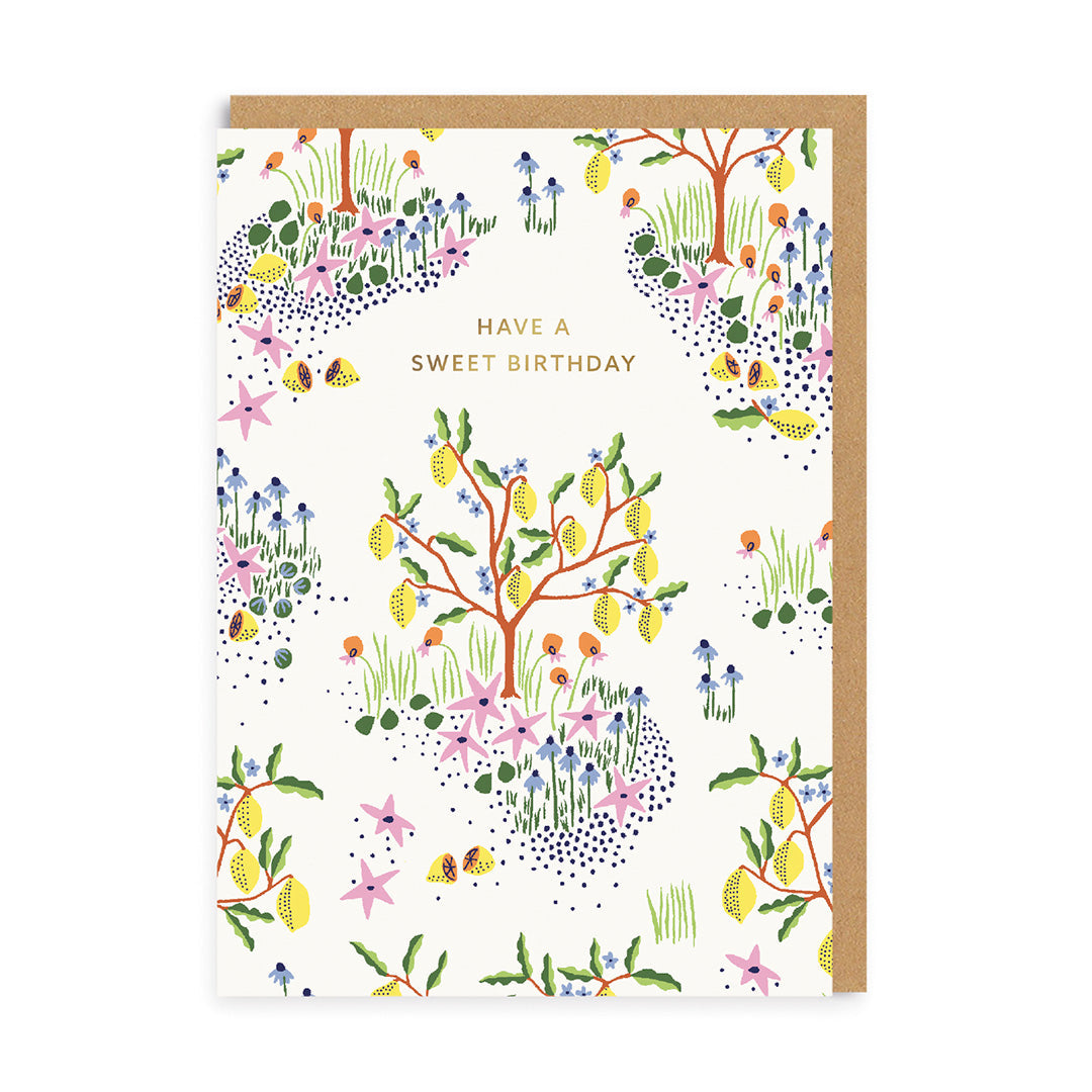 Birthday Card Have a Sweet Birthday Lemon Trees Greeting Card