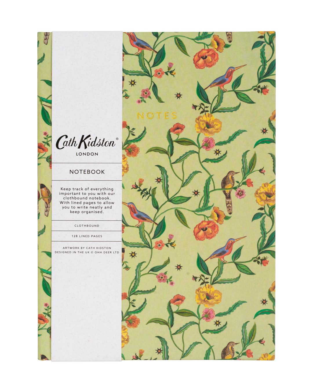 Cath Kidston Notebook | Premium Illustrated A5 Notebook | 196 Lined Pages | Summer Birds | Gift for Stationery Lovers