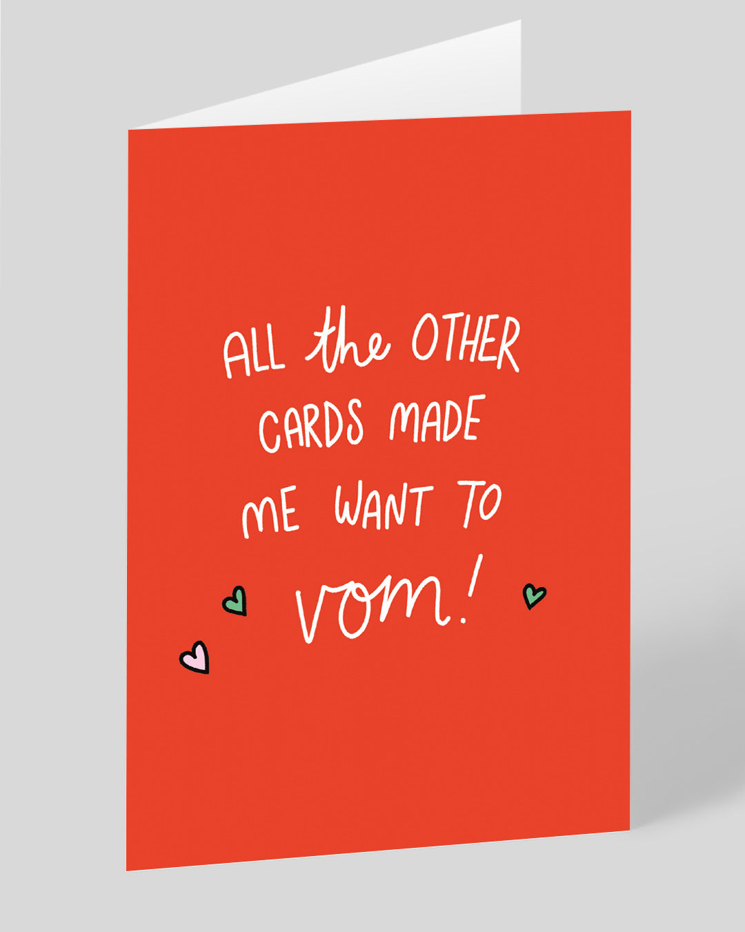 Valentine’s Day | Funny Valentines Card For Him or Her | Personalised All The Other Cards Made Me Want To Vom! Greeting Card | Ohh Deer Unique Valentine’s Card | Made In The UK, Eco-Friendly Materials, Plastic Free Packaging