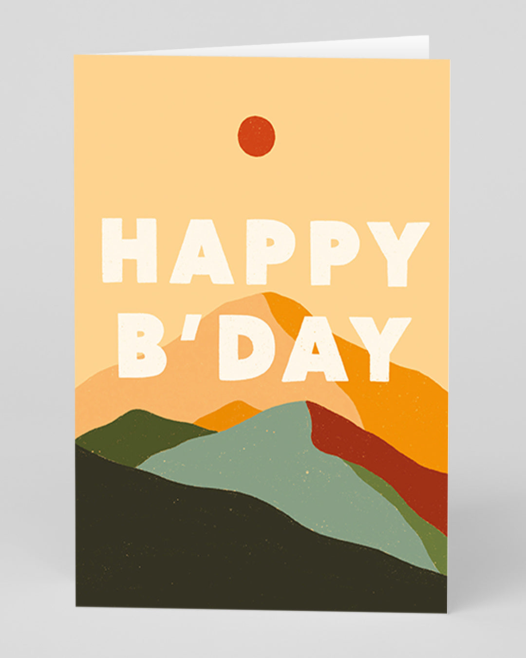 Birthday Card Sun and Mountains Birthday Card